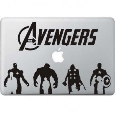 The Avengers (2) MacBook Sticker Zwarte Stickers